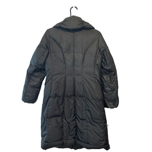 Cole Haan Black Down Midi Puffer Coat Jacket Size Small - Picture 3 of 16